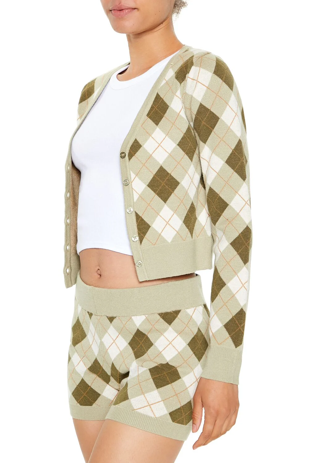 Argyle Cardigan Sweater - Image 4