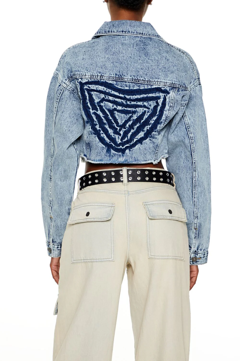 Heart Acid Wash Denim Jacket - Image 5