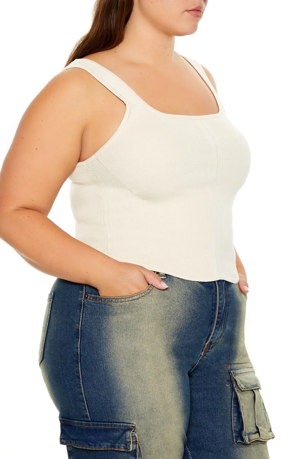 Plus Size Sweater-Knit Tank Top - Image 4