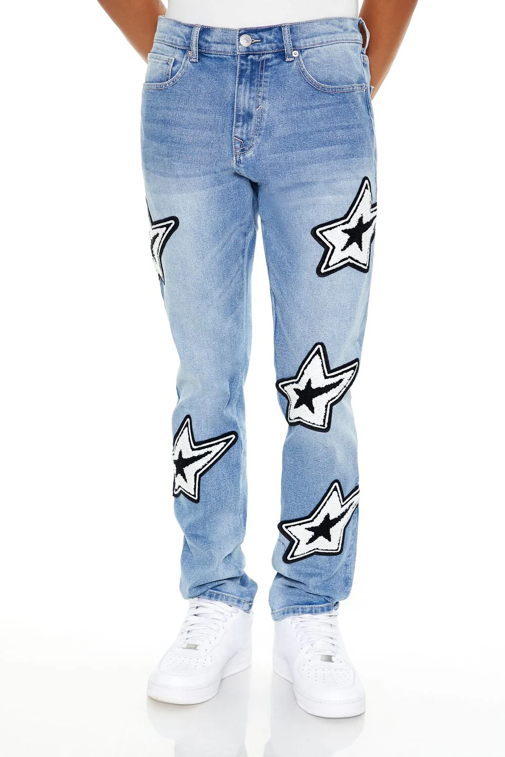 Slim-Fit Star Patch Jeans - Image 2