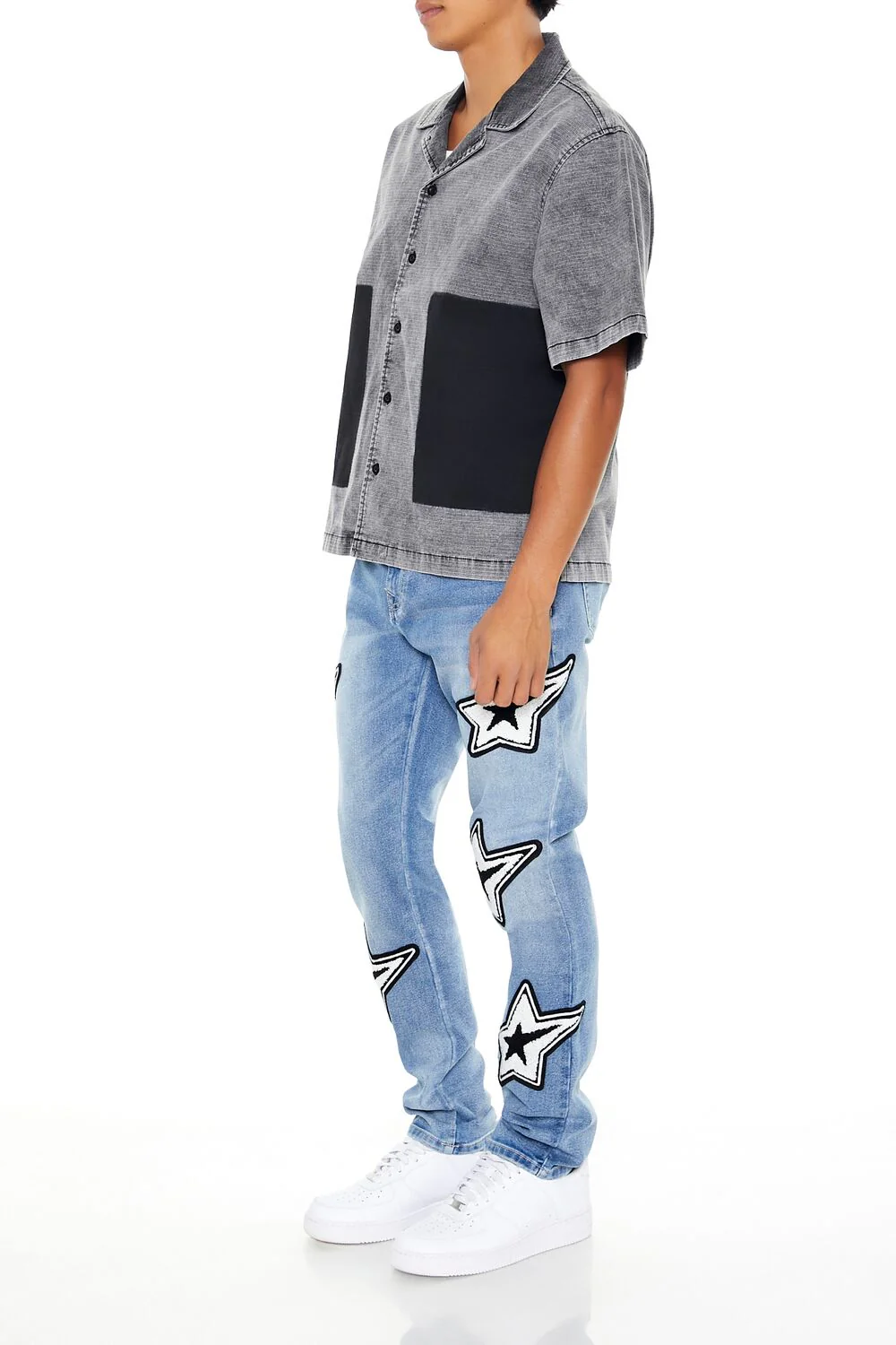 Slim-Fit Star Patch Jeans - Image 3