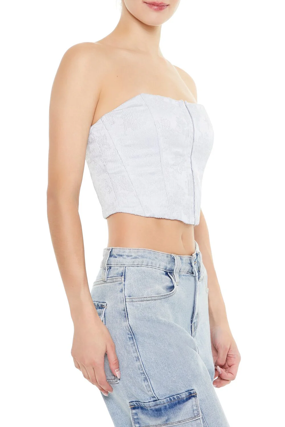 Floral Corset Tube Top - Image 4