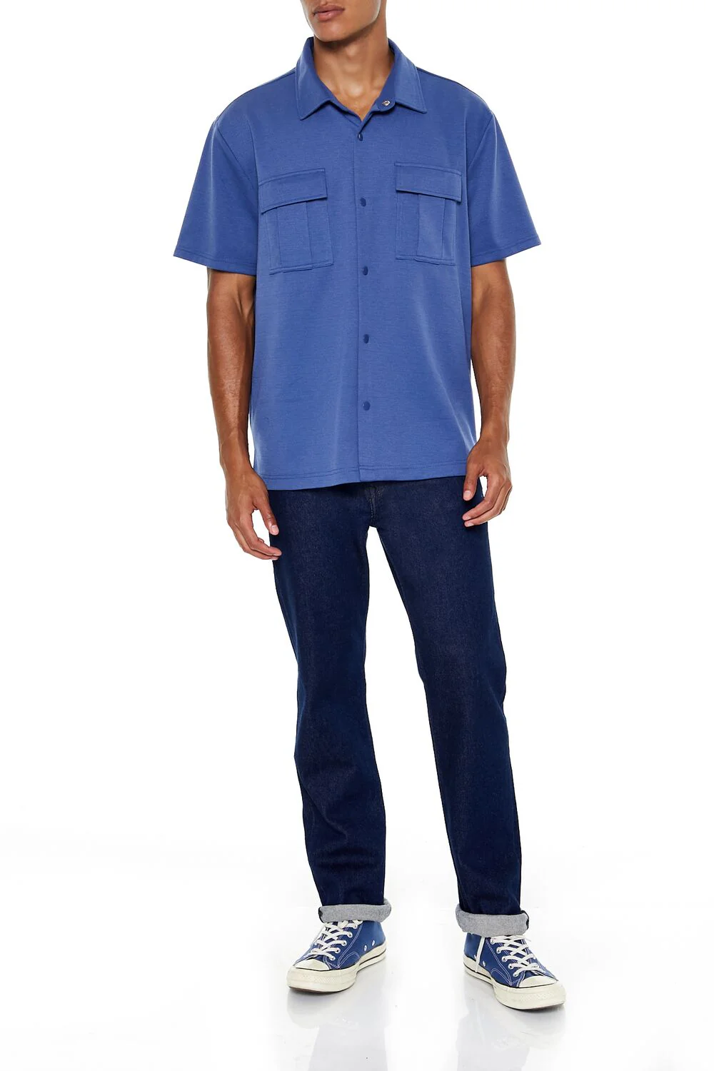 Two-Pocket Button-Front Shirt - Image 2