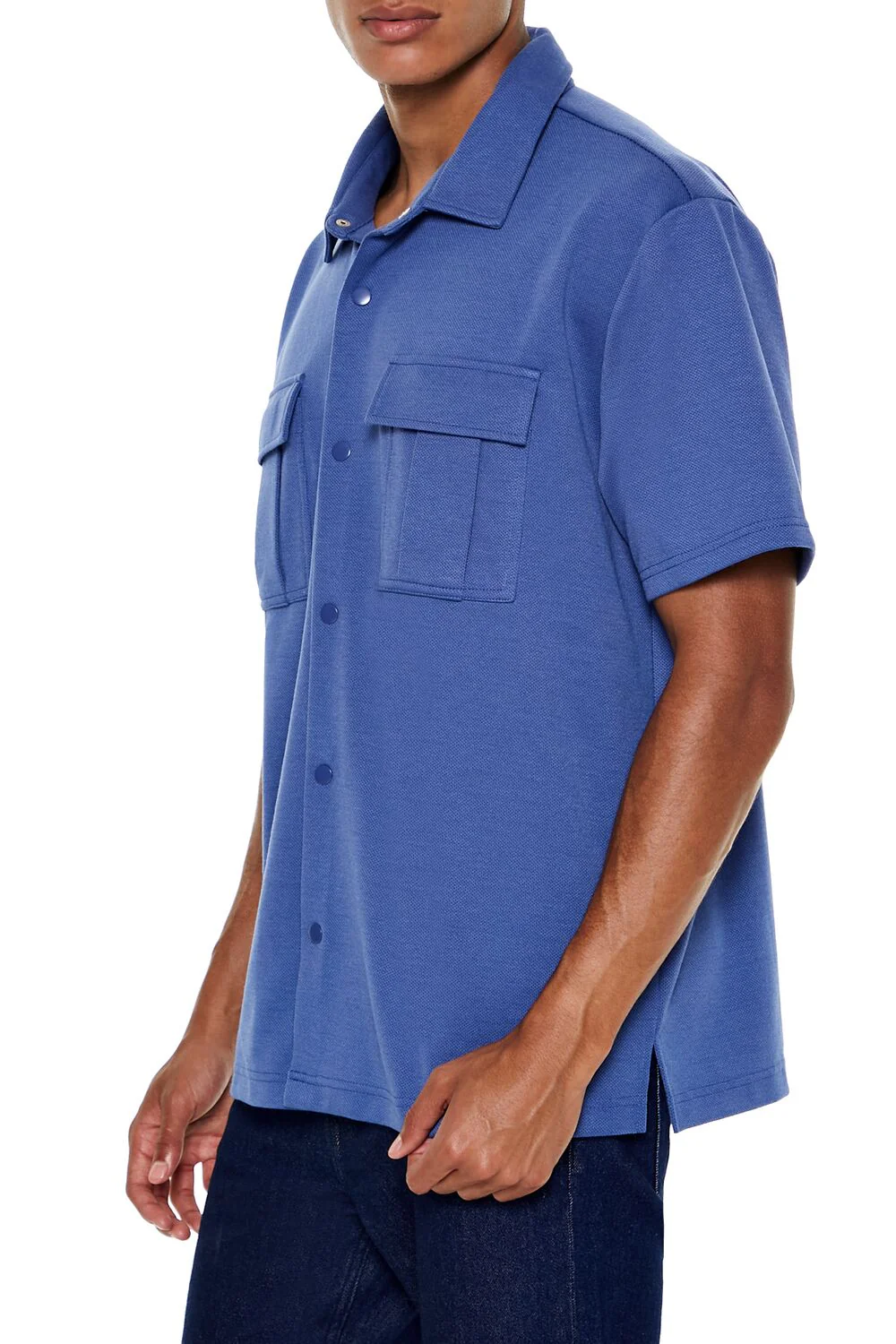 Two-Pocket Button-Front Shirt - Image 3