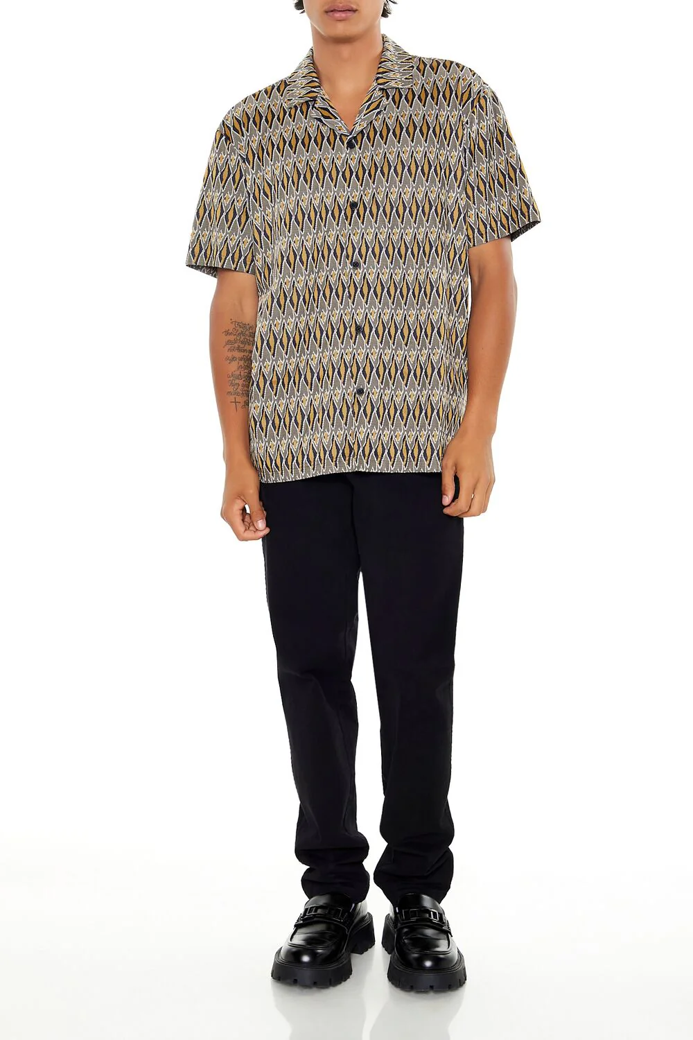 Geo Print Button-Up Shirt - Image 2