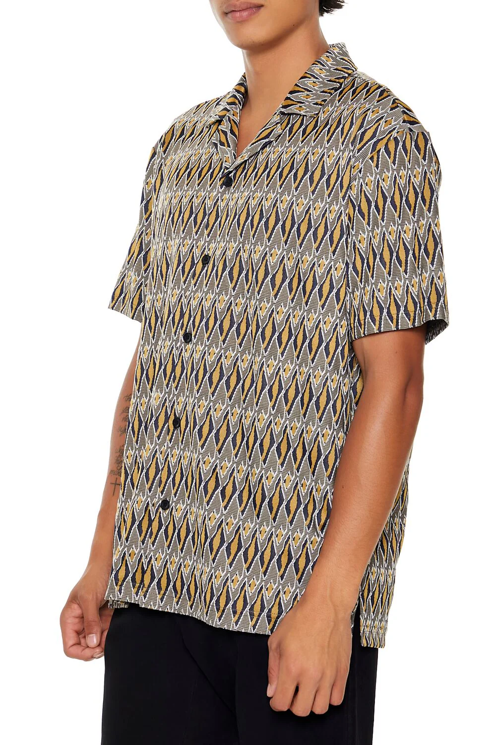 Geo Print Button-Up Shirt - Image 3