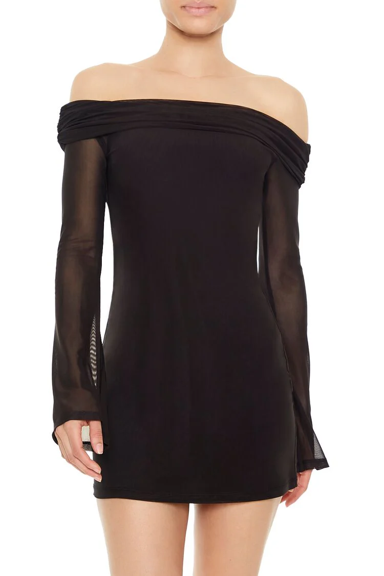 Off-the-Shoulder Mini Dress - Image 2