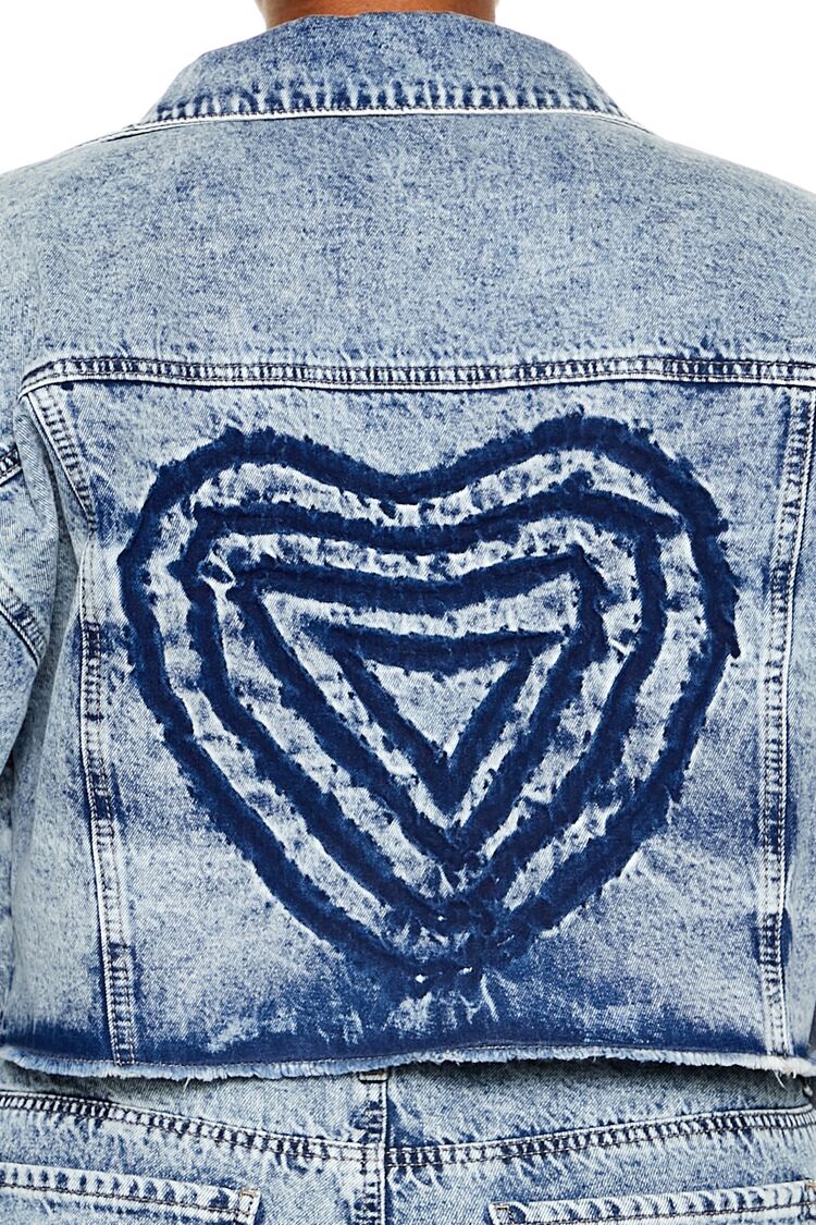 Plus Size Heart Mineral Wash Jacket - Image 3