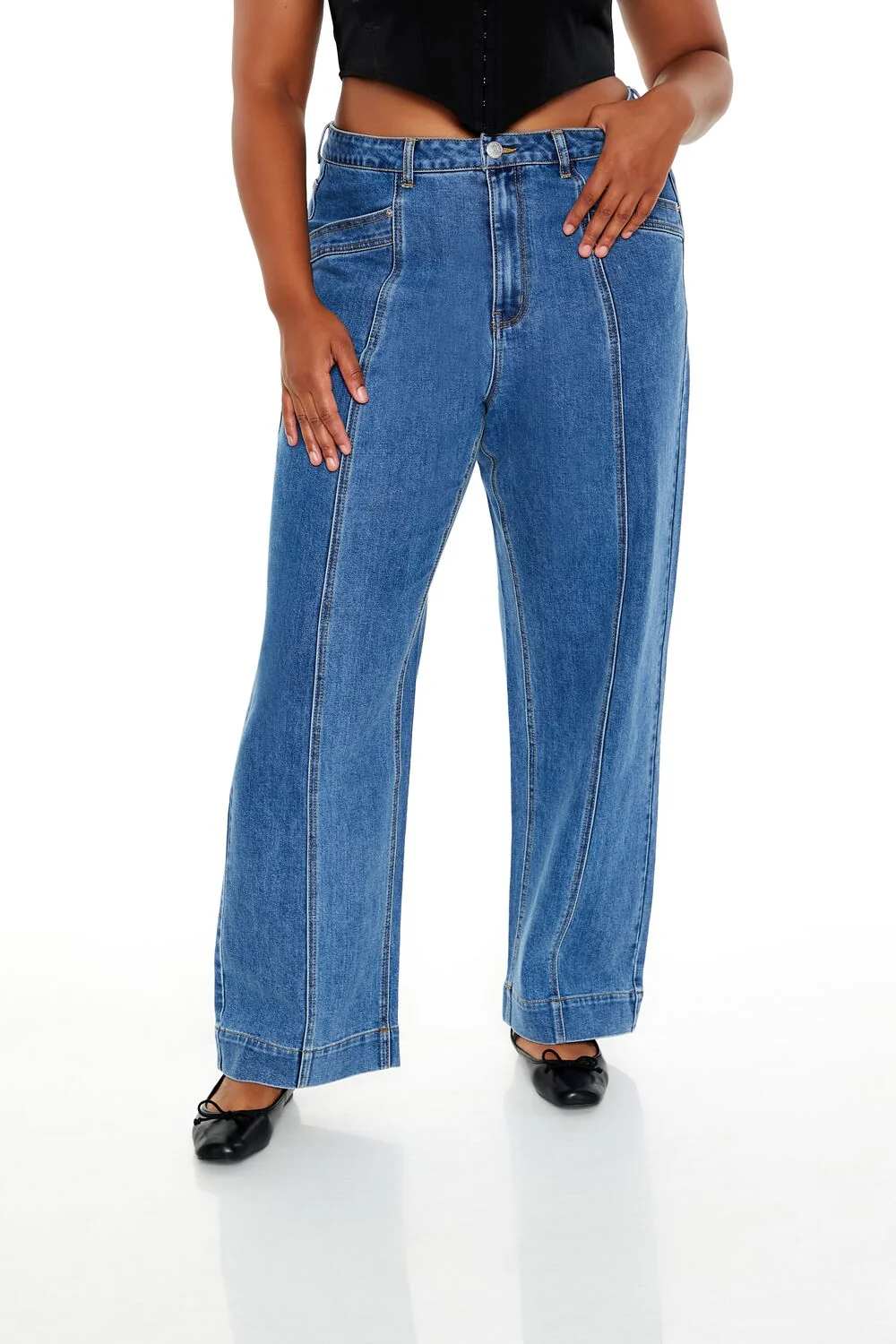 Plus Size High-Rise Straight Jeans - Image 2