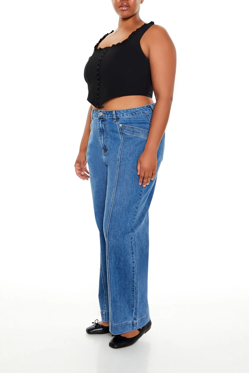 Plus Size High-Rise Straight Jeans - Image 3