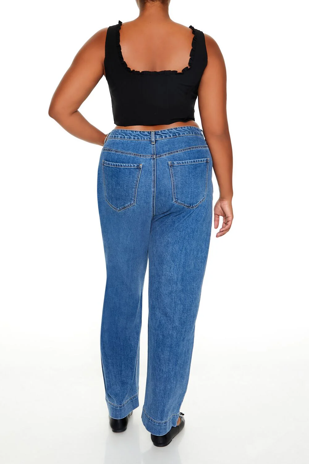 Plus Size High-Rise Straight Jeans - Image 4