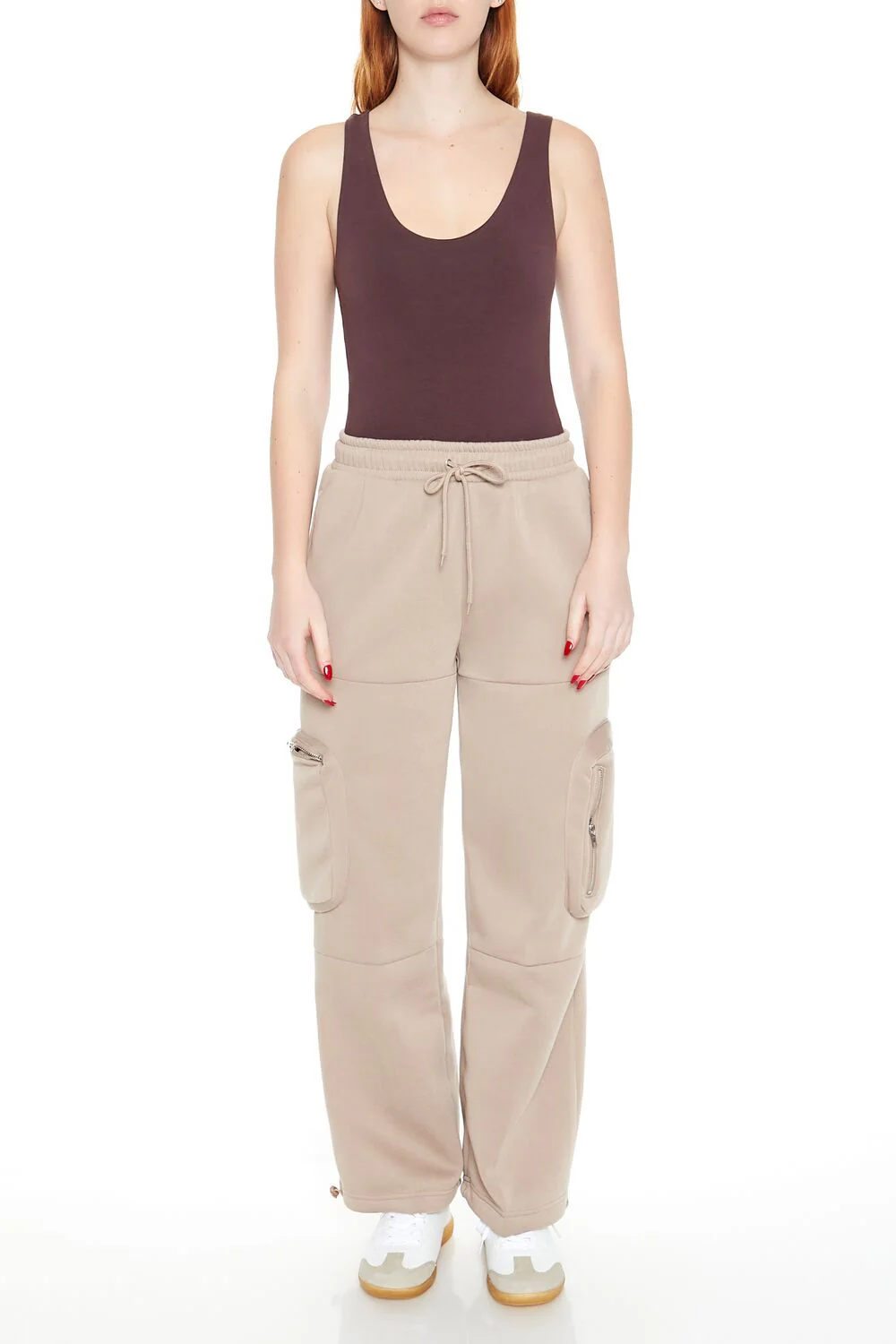Fleece Toggle Cargo Sweatpants - Image 19