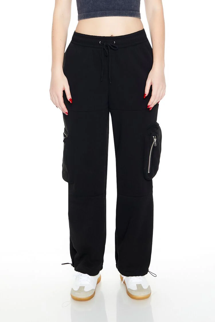Fleece Toggle Cargo Sweatpants - Image 2