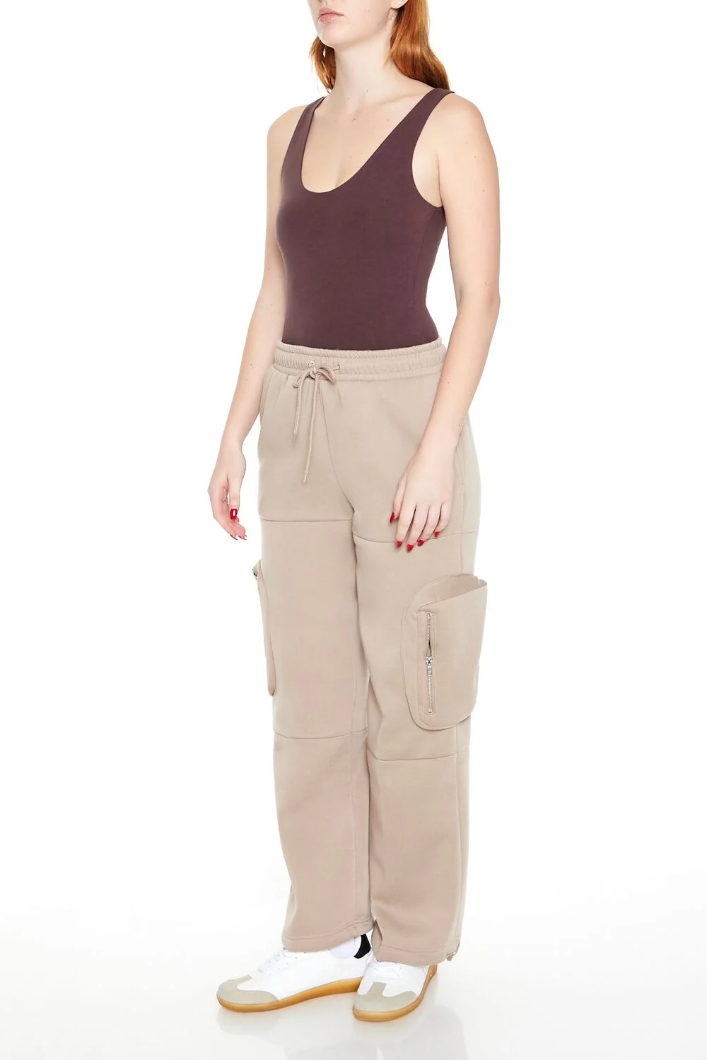 Fleece Toggle Cargo Sweatpants - Image 21