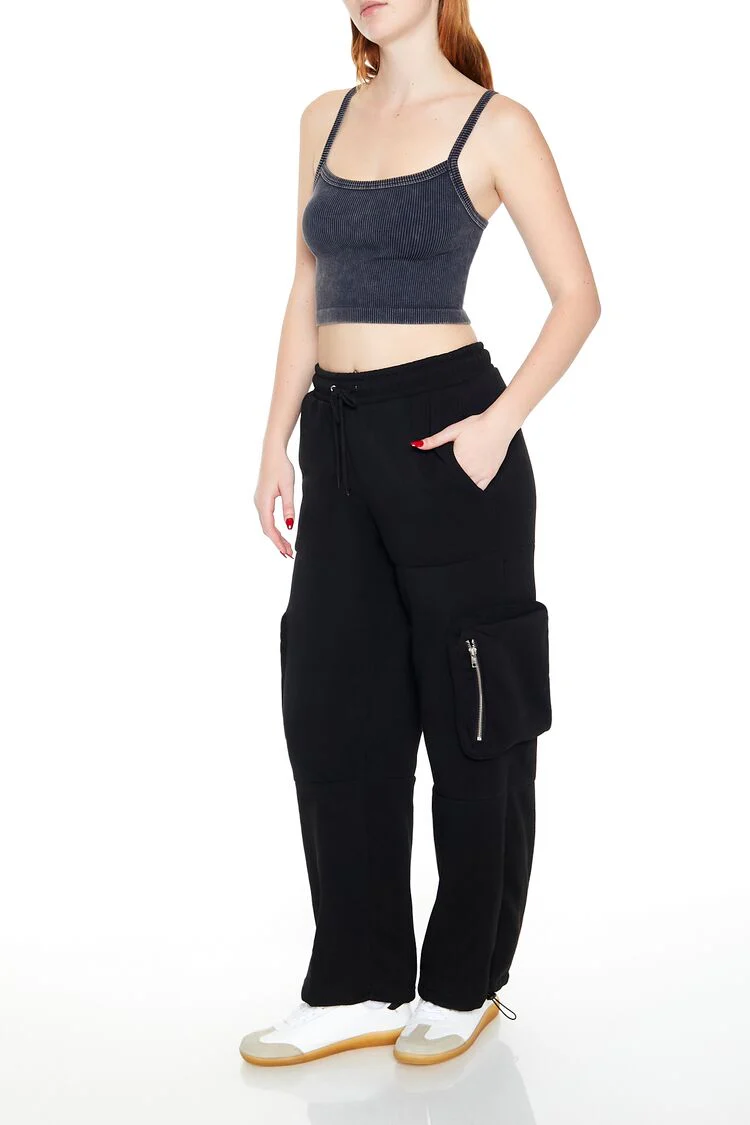 Fleece Toggle Cargo Sweatpants - Image 3