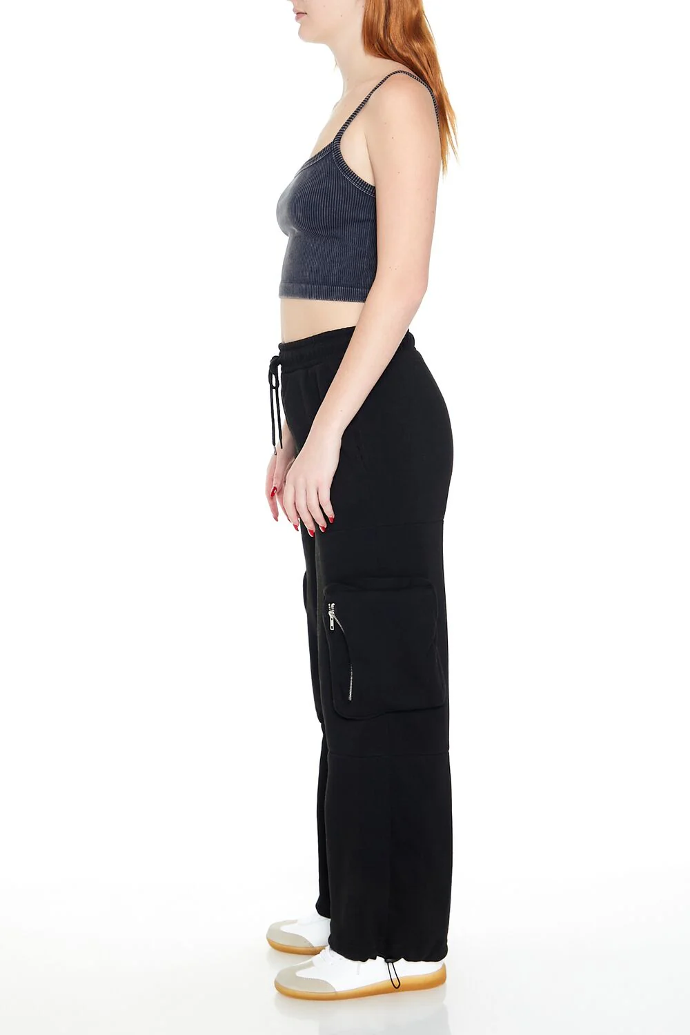 Fleece Toggle Cargo Sweatpants - Image 4