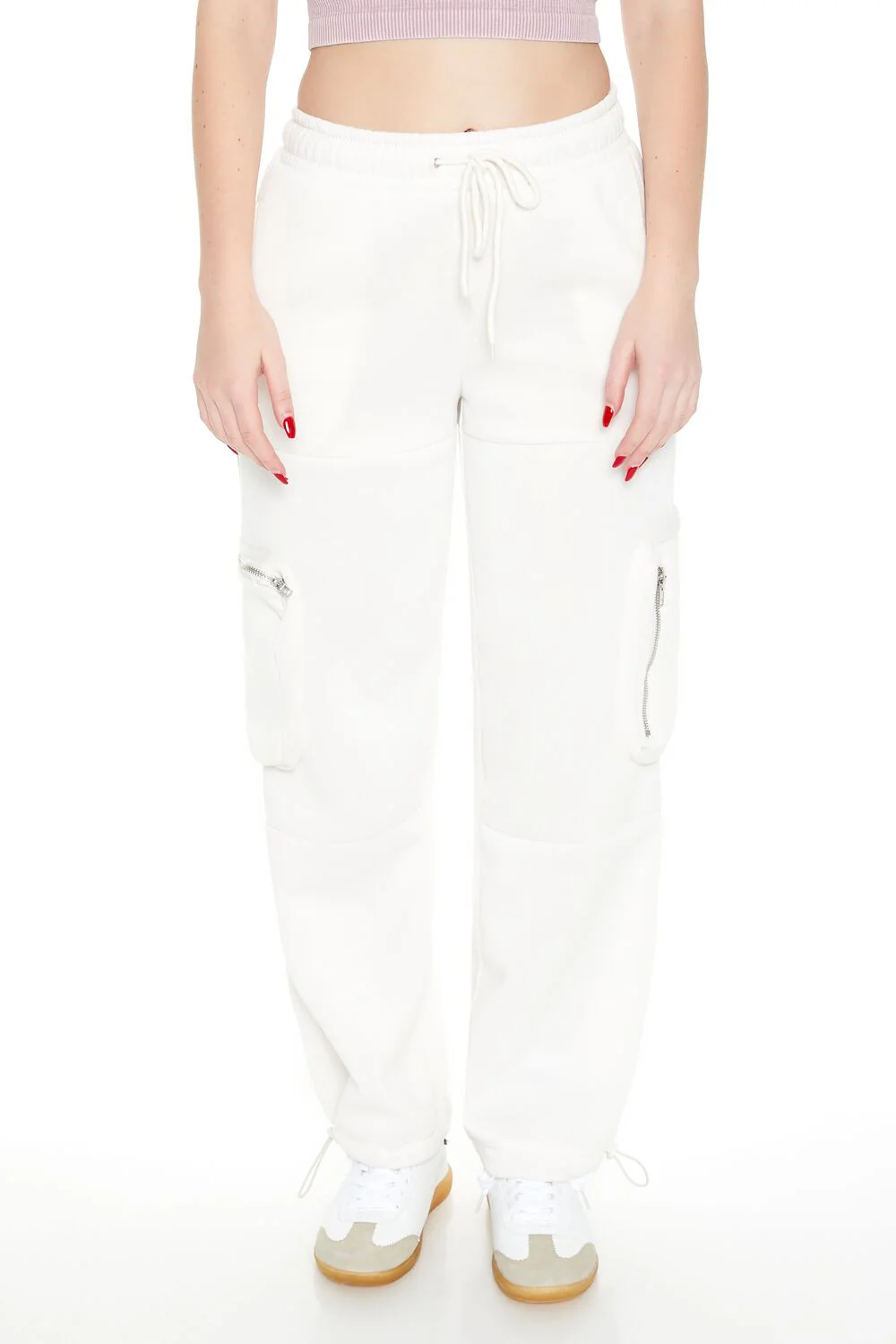 Fleece Toggle Cargo Sweatpants - Image 8