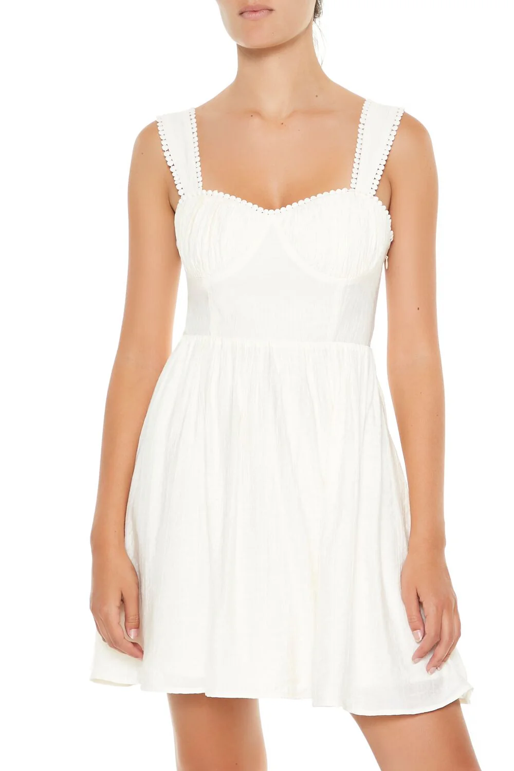 Lace-Up Babydoll Mini Dress - Image 2