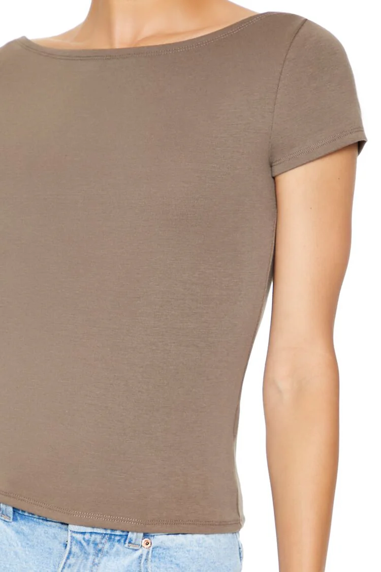 Boat Neck Short-Sleeve Tee - Image 3