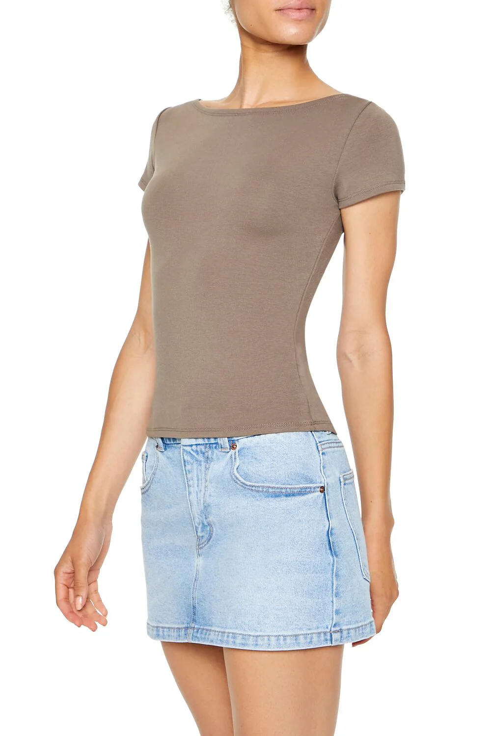 Boat Neck Short-Sleeve Tee - Image 4