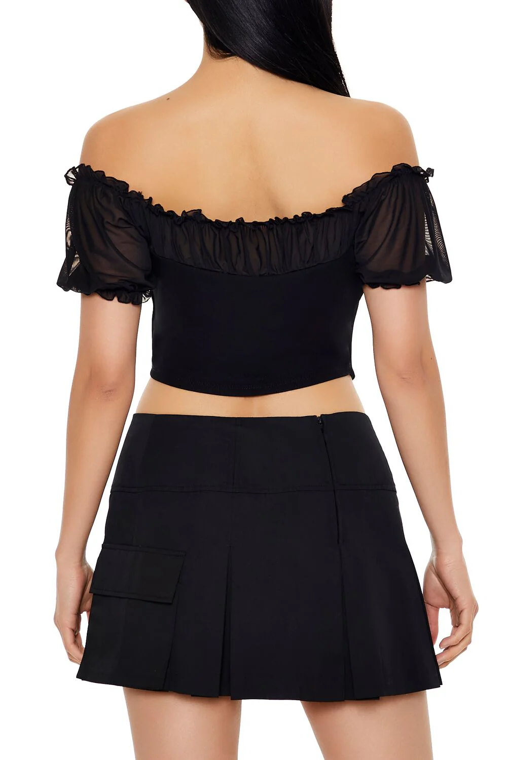 Off-the-Shoulder Corset Crop Top - Image 5