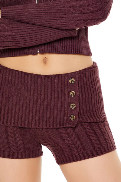 Sweater-Knit Ribbed Shorts - Image 20