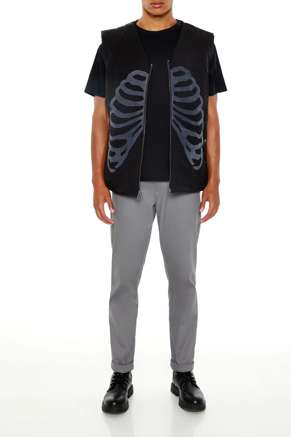 Skeleton Ribcage Zip-Up Vest - Image 2