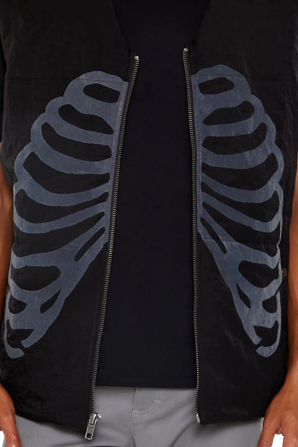 Skeleton Ribcage Zip-Up Vest - Image 3