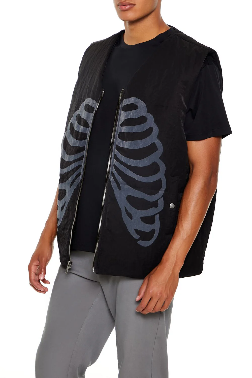 Skeleton Ribcage Zip-Up Vest - Image 4