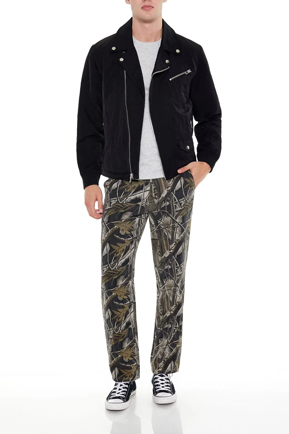 Studded Notched Moto Jacket - Image 2
