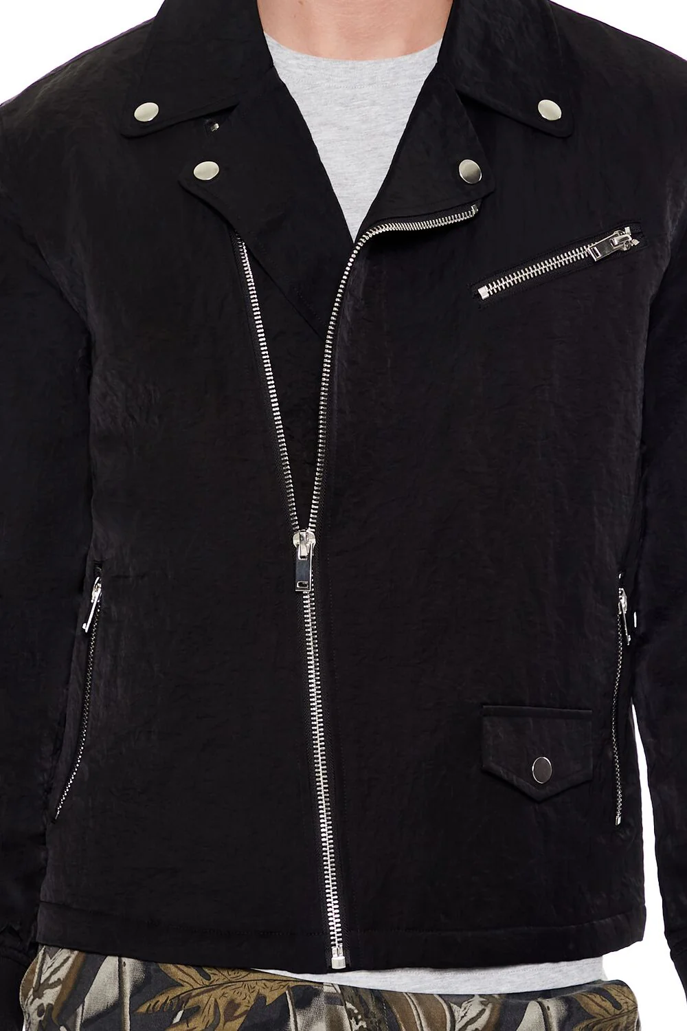 Studded Notched Moto Jacket - Image 5