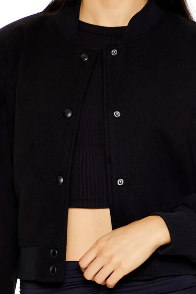 Cropped Bomber Jacket - Image 3
