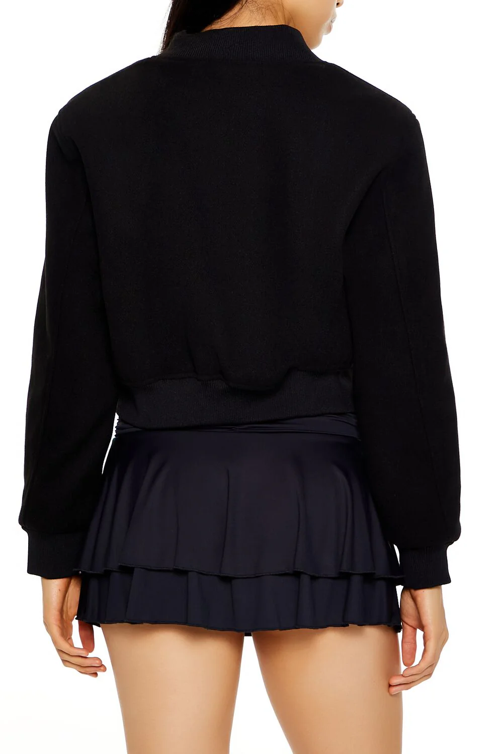 Cropped Bomber Jacket - Image 5