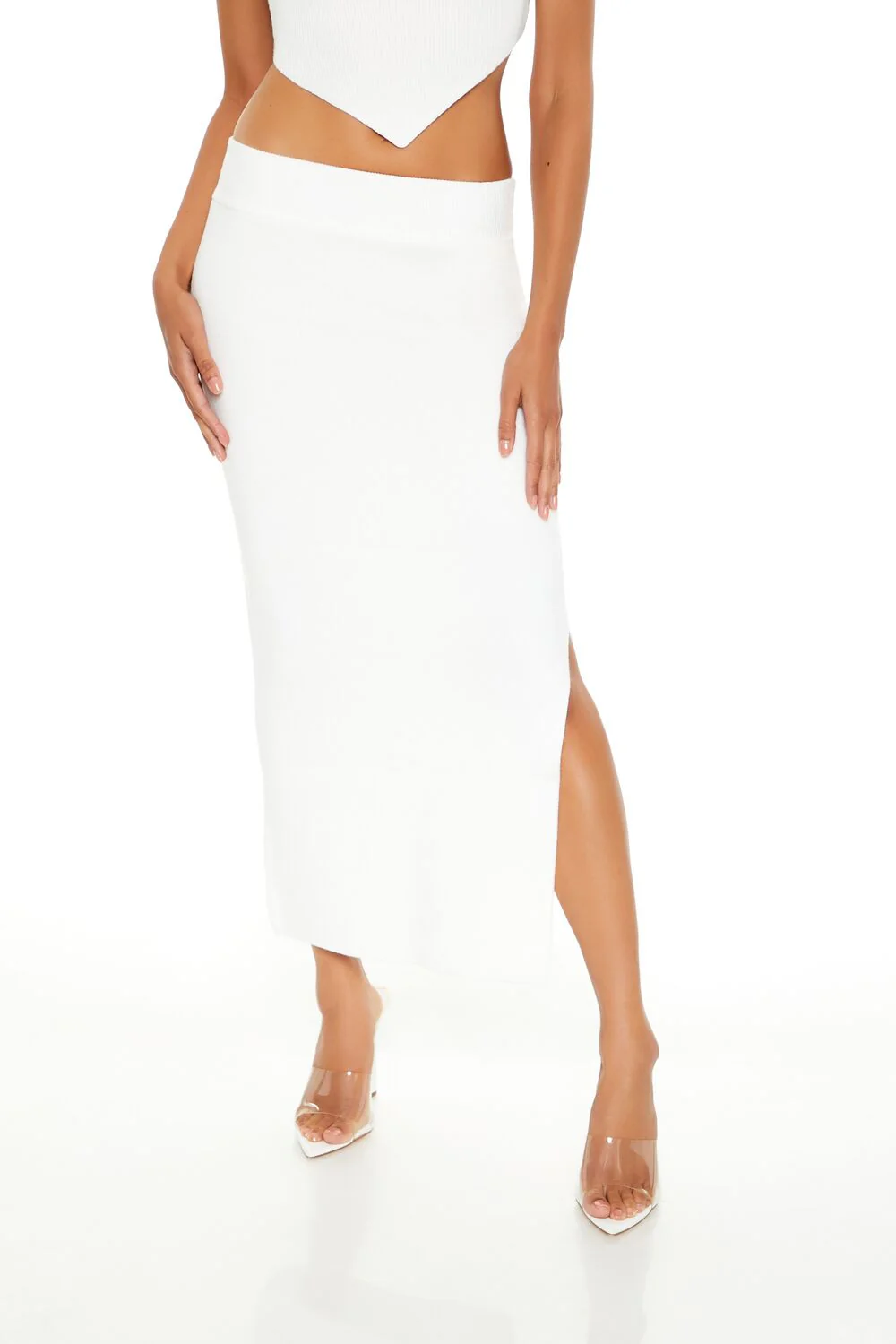 Sweater-Knit Midi Skirt - Image 2