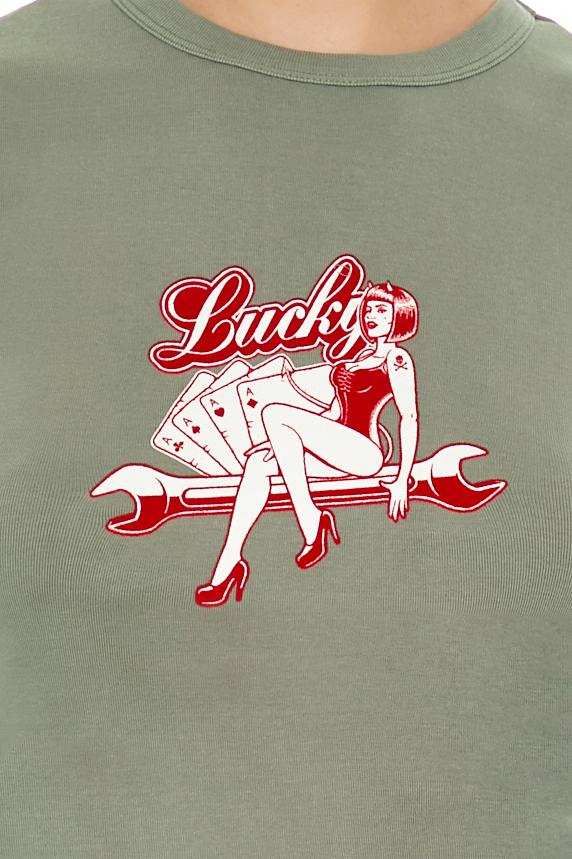 Lucky Graphic Baby Tee - Image 3