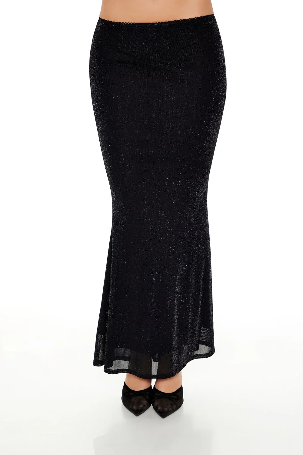 Glitter Knit Mermaid Maxi Skirt - Image 2