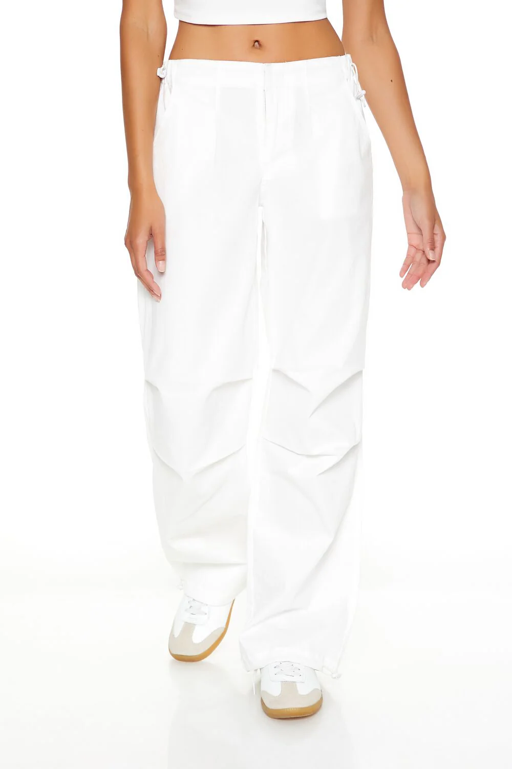 Twill Toggle Drawstring Joggers - Image 2