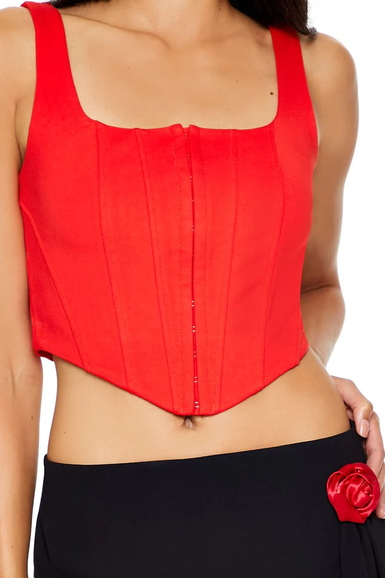 Hook-and-Eye Corset Crop Top - Image 13