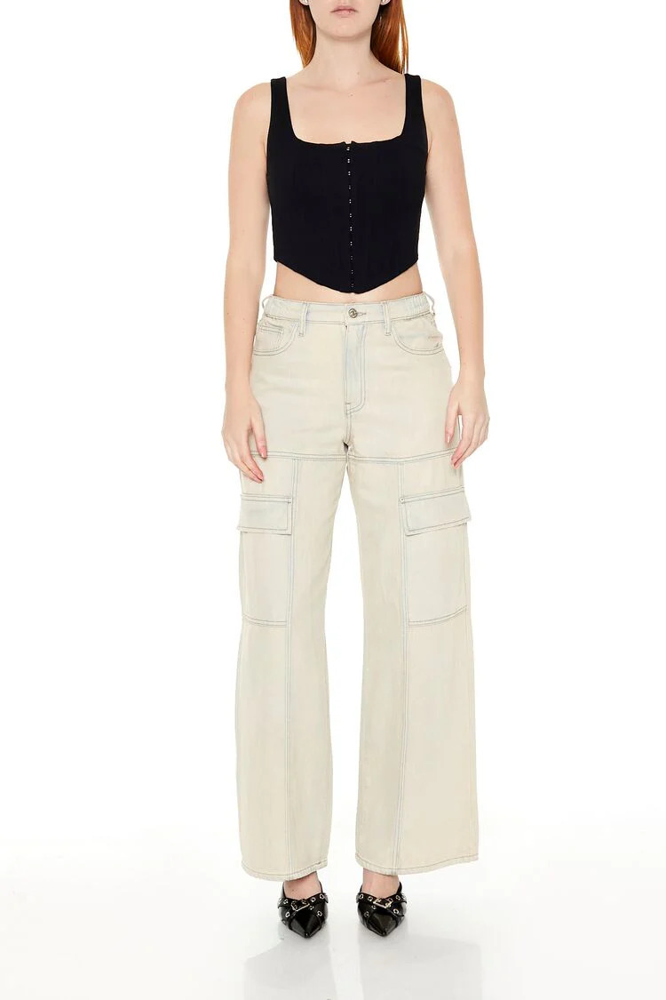 Hook-and-Eye Corset Crop Top - Image 2