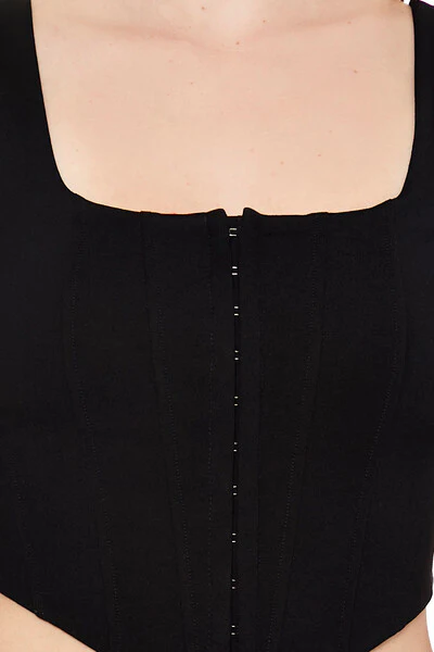 Hook-and-Eye Corset Crop Top - Image 3