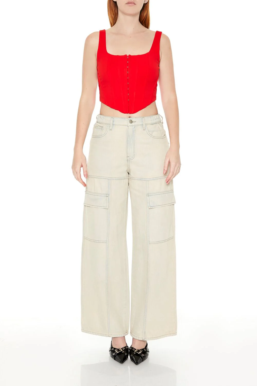 Hook-and-Eye Corset Crop Top - Image 7