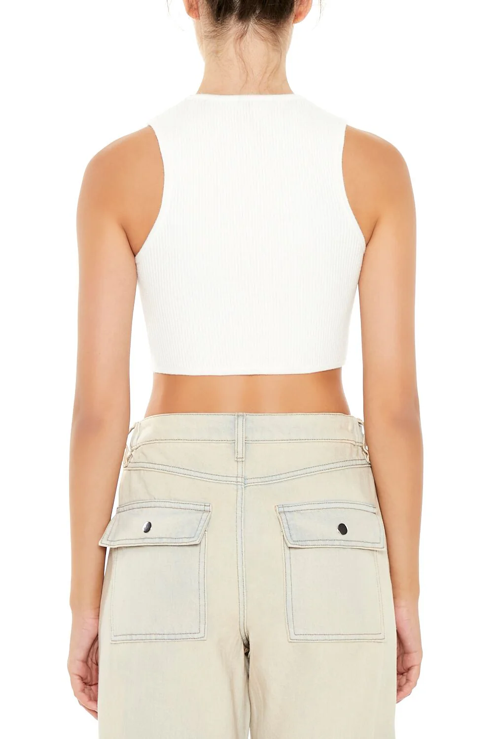 Sweater-Knit Curve-Hem Crop Top - Image 6