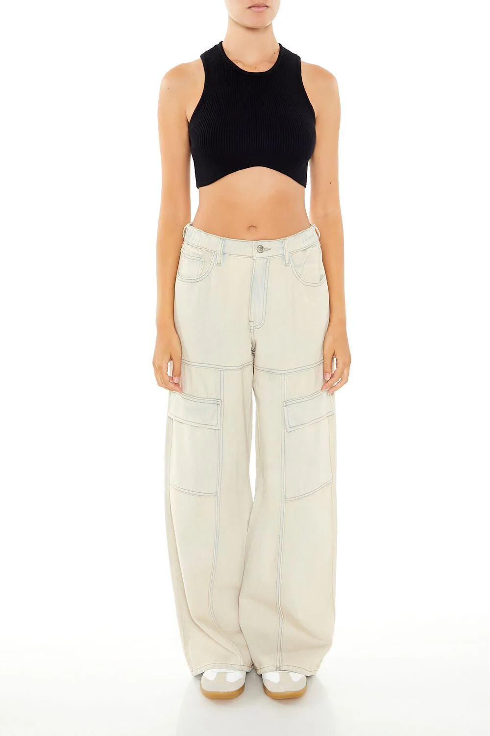 Sweater-Knit Curve-Hem Crop Top - Image 8