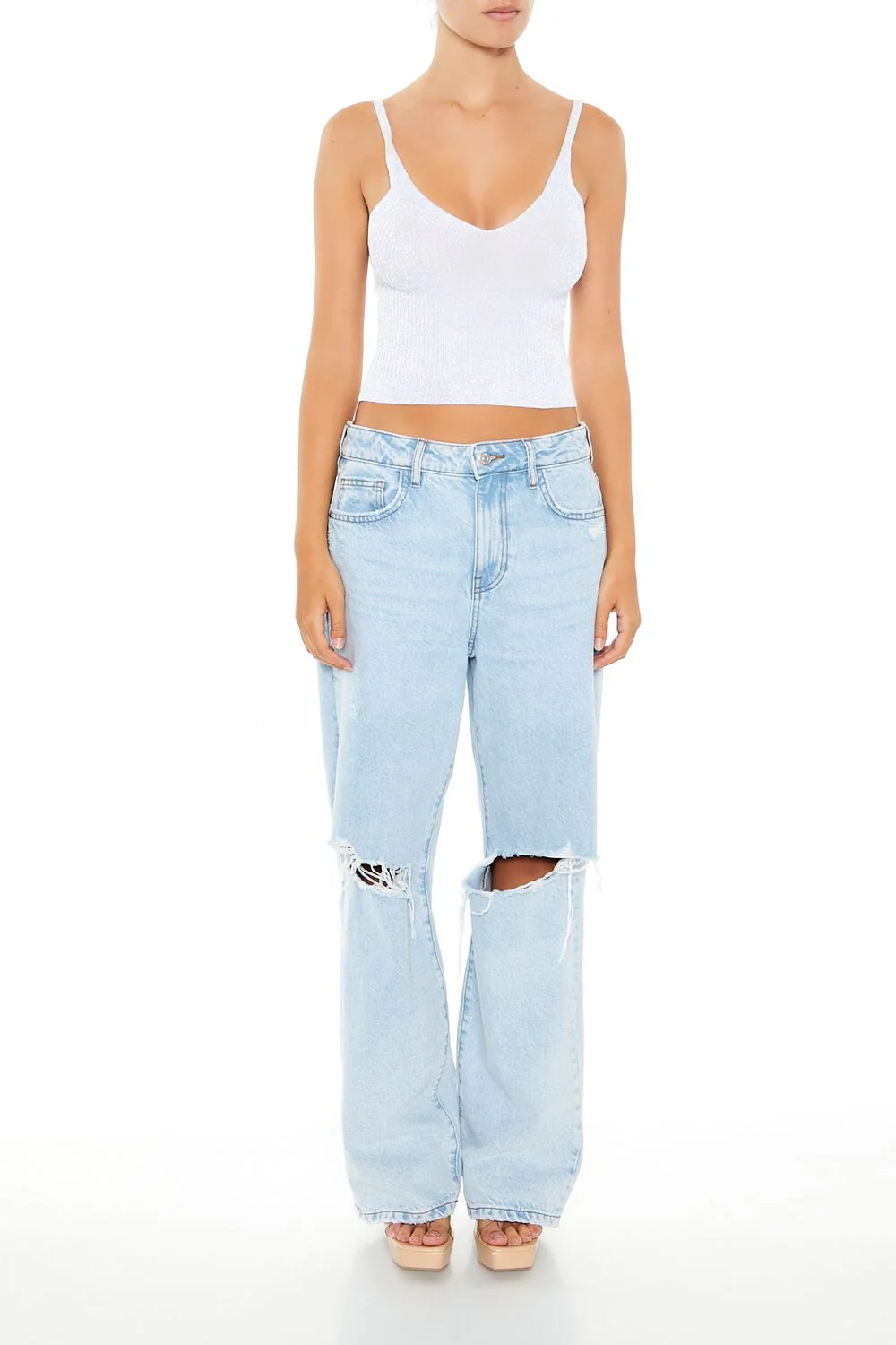 Sweater-Knit Glitter Cami - Image 2
