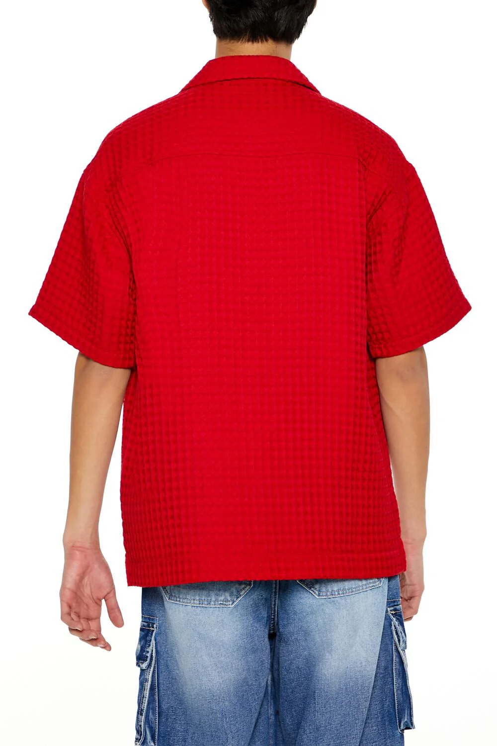 Waffle Knit Cuban Collar Shirt - Image 5