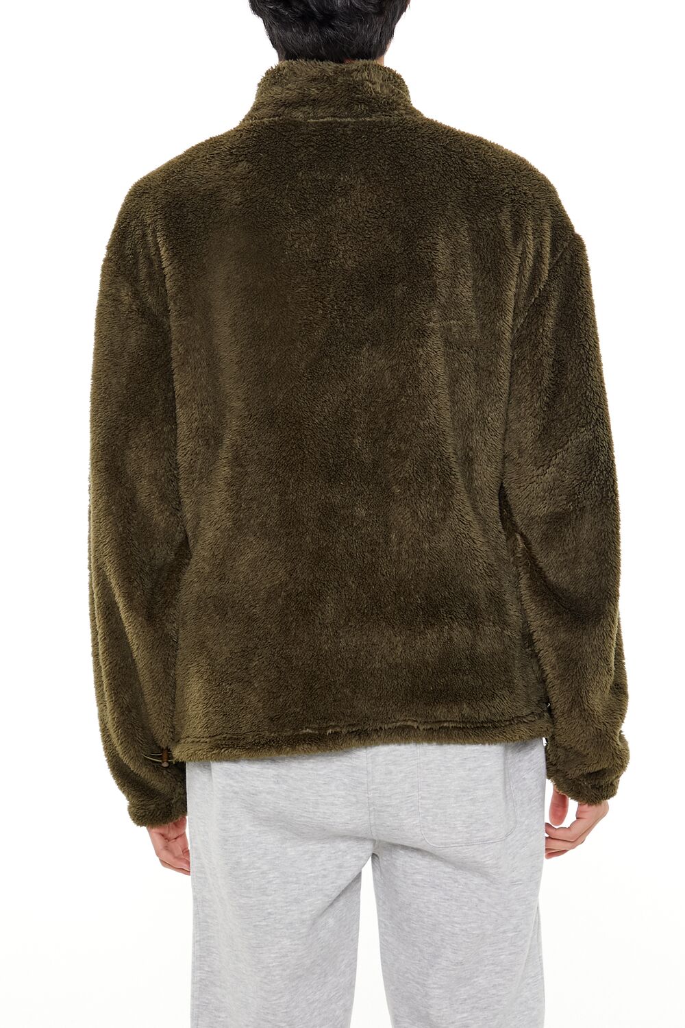 Faux Shearling Zip-Up Shacket - Image 10