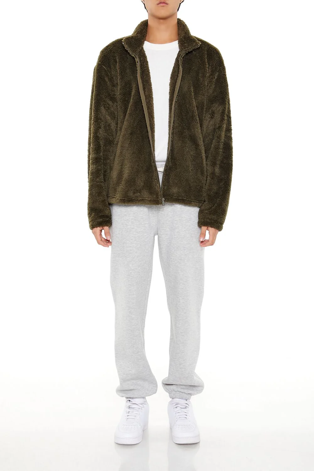 Faux Shearling Zip-Up Shacket - Image 7