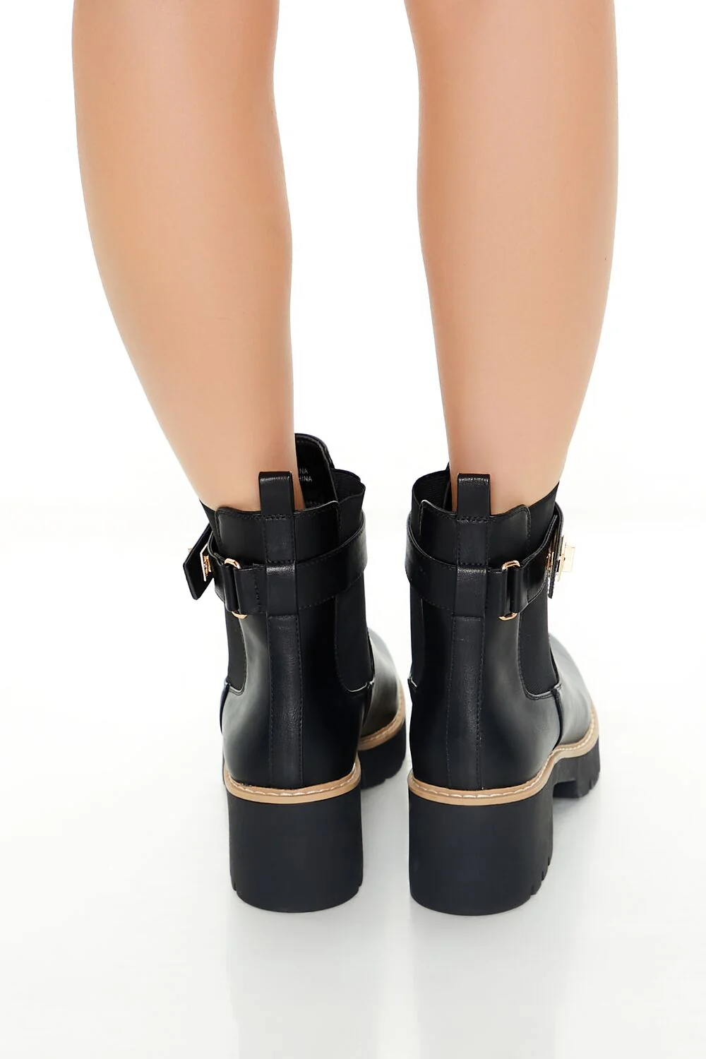 Buckled Two-Tone Chelsea Booties - Image 3