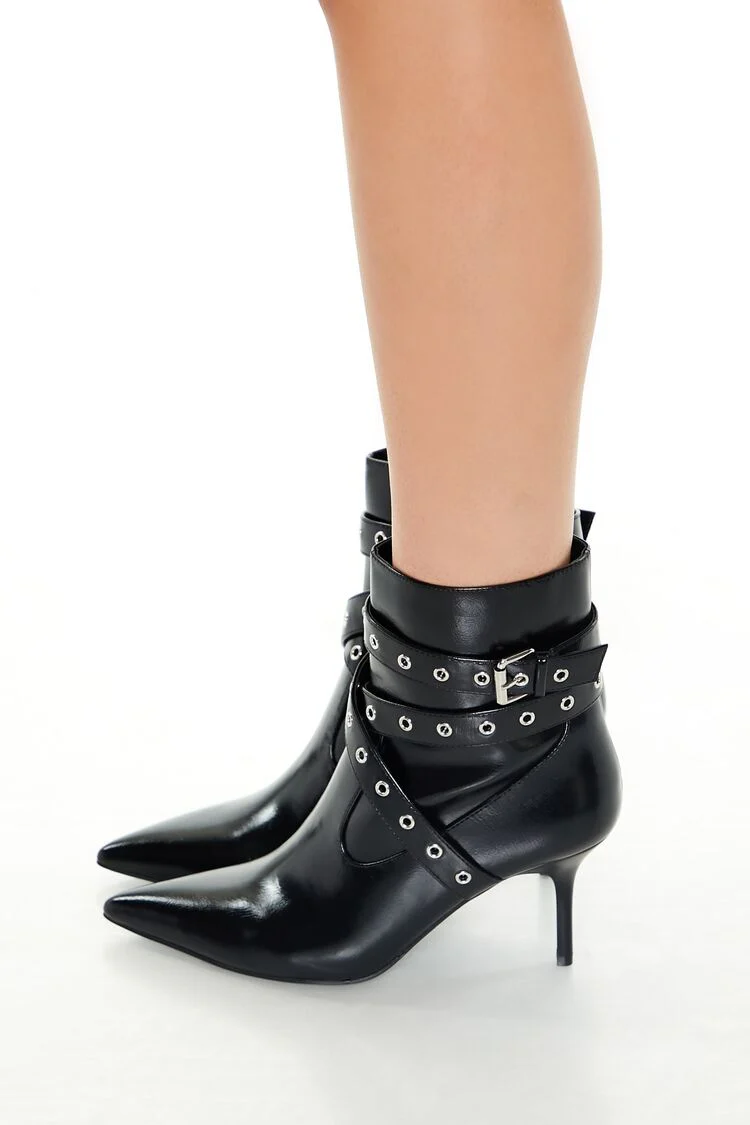 Buckled Pointed-Toe Booties - Image 2