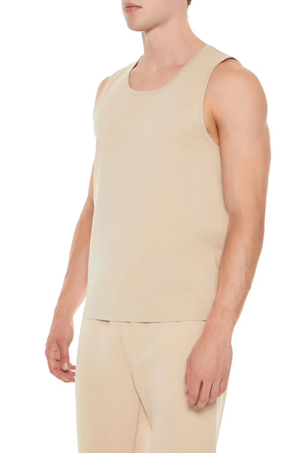 Basic Cotton Scoop Tank Top - Image 3